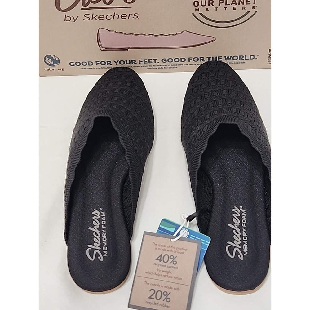 Skechers Women's 8.5 Cleo Snip - Sweet Daffodil Mule Black - Picture 4 of 5